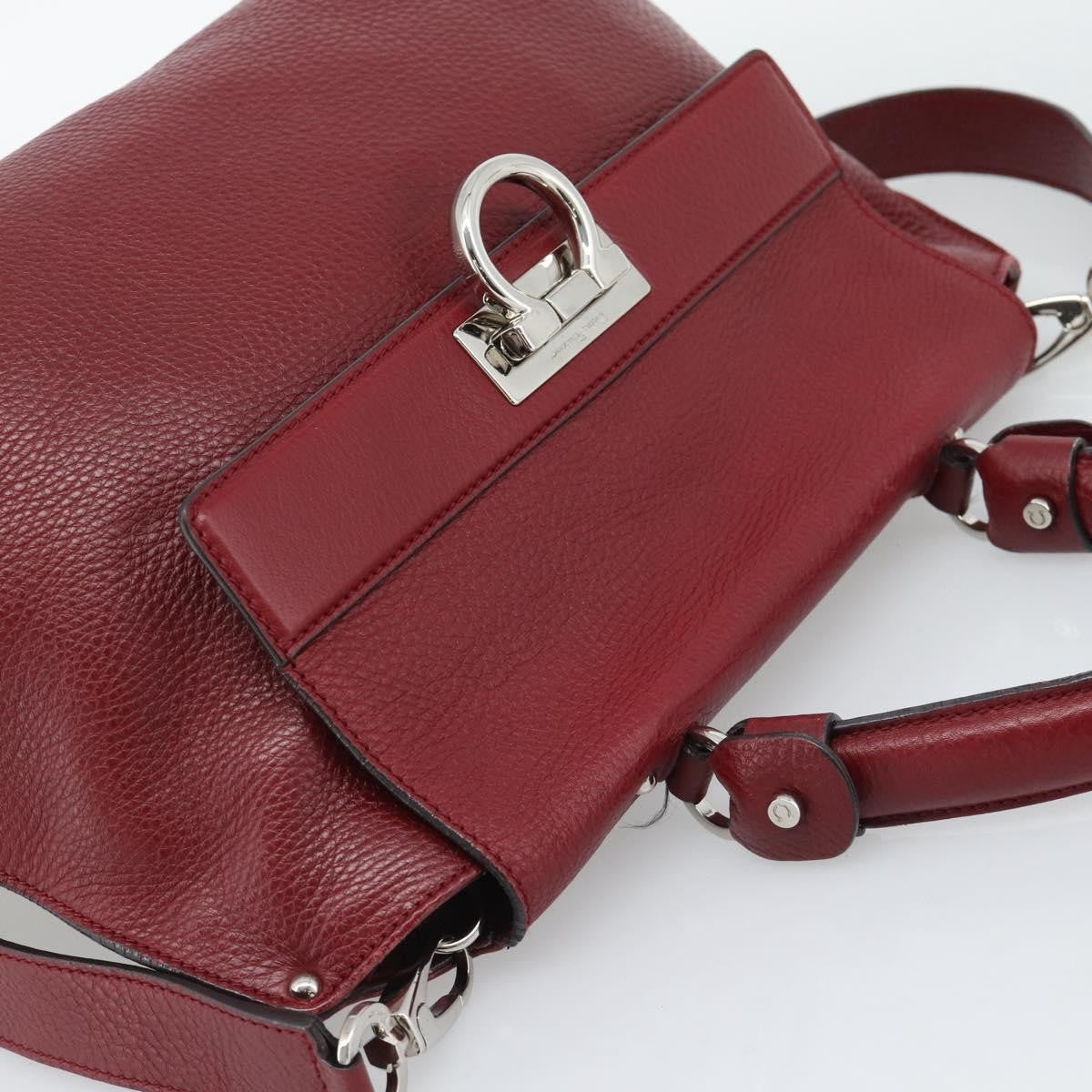 Salvatore Ferragamo Sofia Satchel Leather, Red, Leather, Handbag