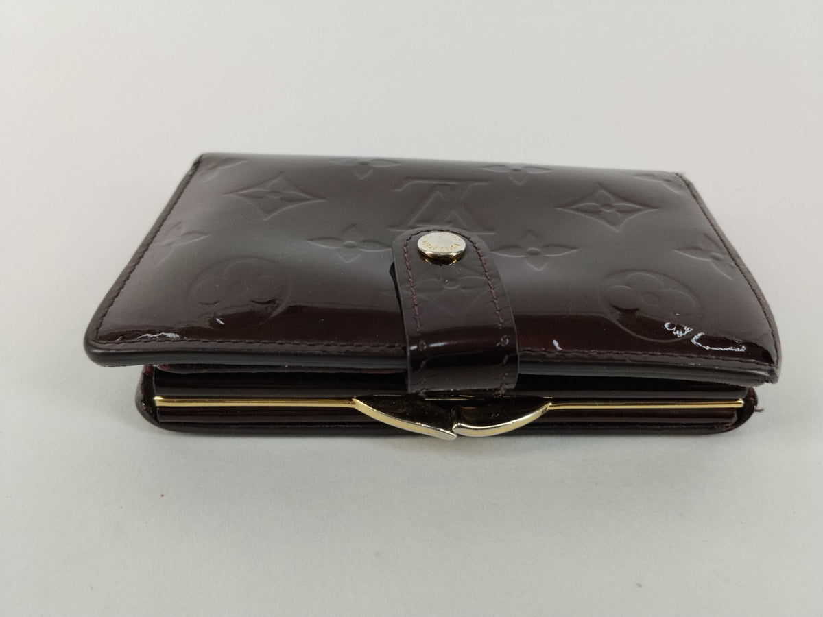 Louis Vuitton Viennois Monogram Canvas, Burgundy, Patent Leather, Card Holder