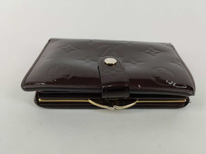Louis Vuitton Viennois Monogram Canvas, Burgundy, Patent Leather, Card Holder