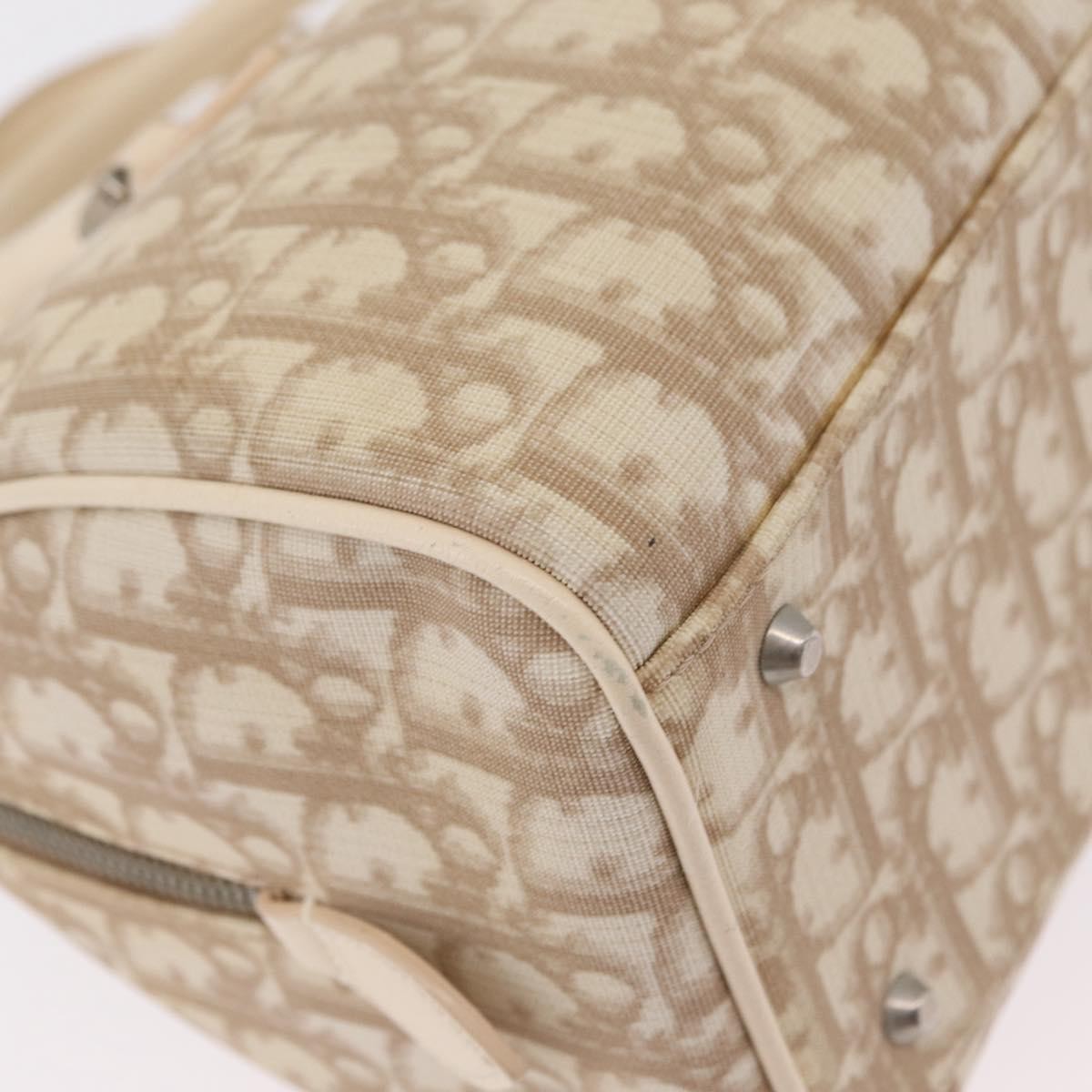 Christian Dior Vintage Boston Diorissimo Canvas, Beige, Canvas, Handbag