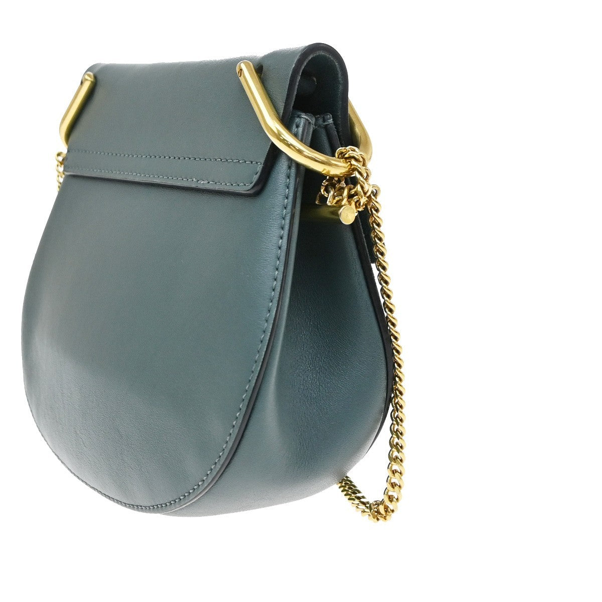 Chloe Drew Crossbody Bag Leather and Suede, Blue, Suede, Crossbody Bag