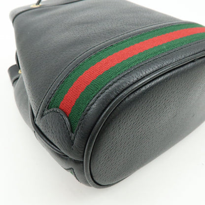 Gucci Ophidia Bucket Leather, Black, Leather, Handbag