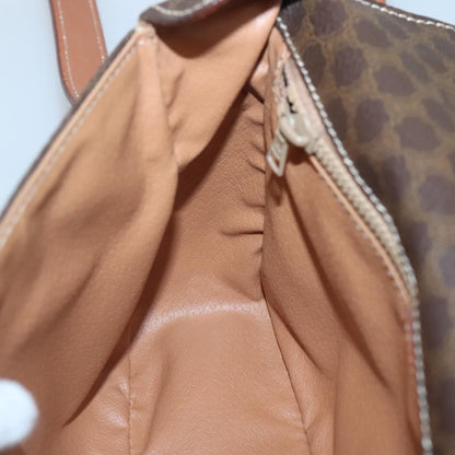 Celine Vintage Macadam Canvas and Leather, Brown, Canvas, Shoulder Bag