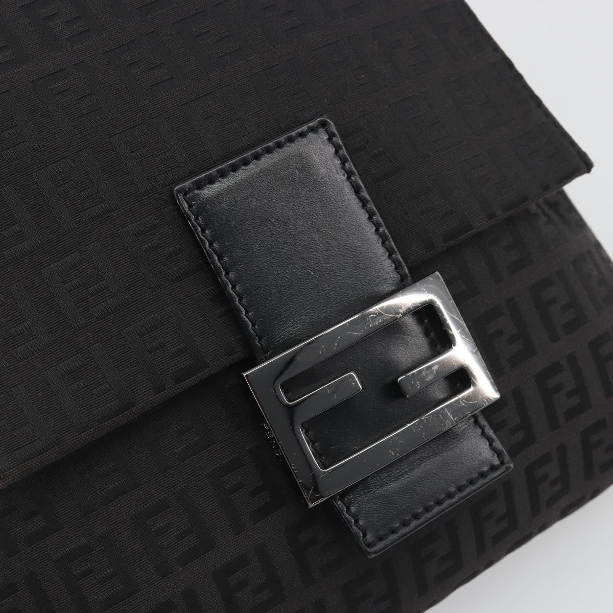 Fendi Zucchino Canvas, Black, Canvas, Handbag