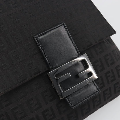 Fendi Zucchino Canvas, Black, Canvas, Handbag