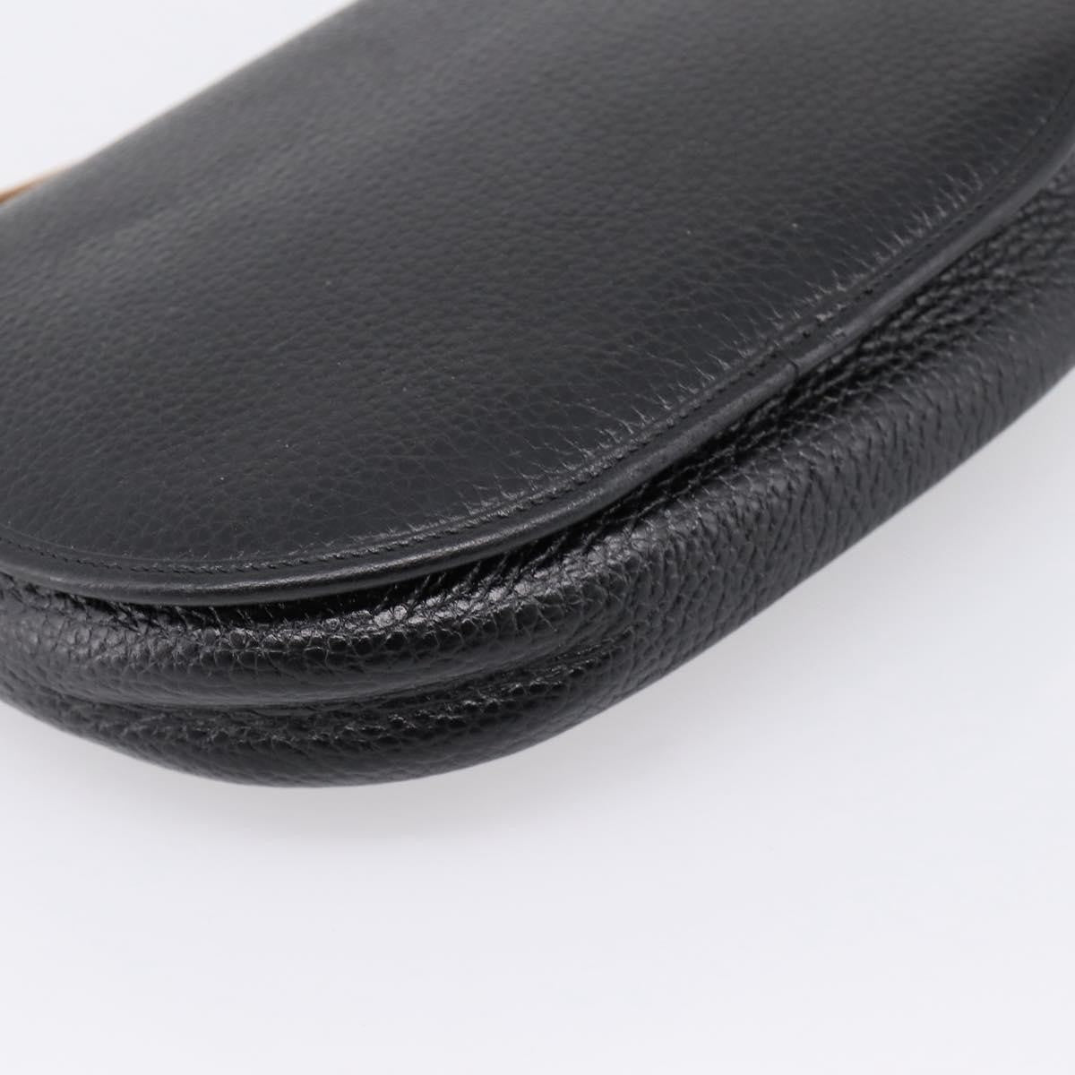 Christian Dior Vintage Flap Canvas, Black, Leather, Shoulder Bag