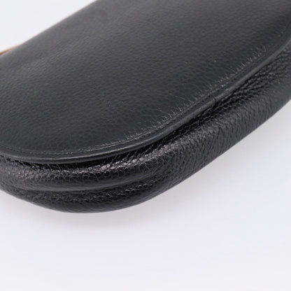 Christian Dior Vintage Flap Canvas, Black, Leather, Shoulder Bag