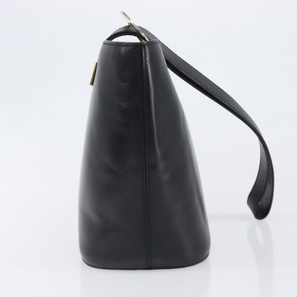 Celine Shoulder bag circle logo Leather, Black, Leather, Shoulder Bag