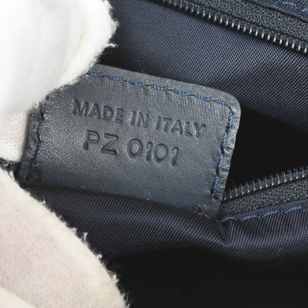 Christian Dior Vintage Saddle Bowler Diorissimo Canvas, Navy, Canvas, Handbag