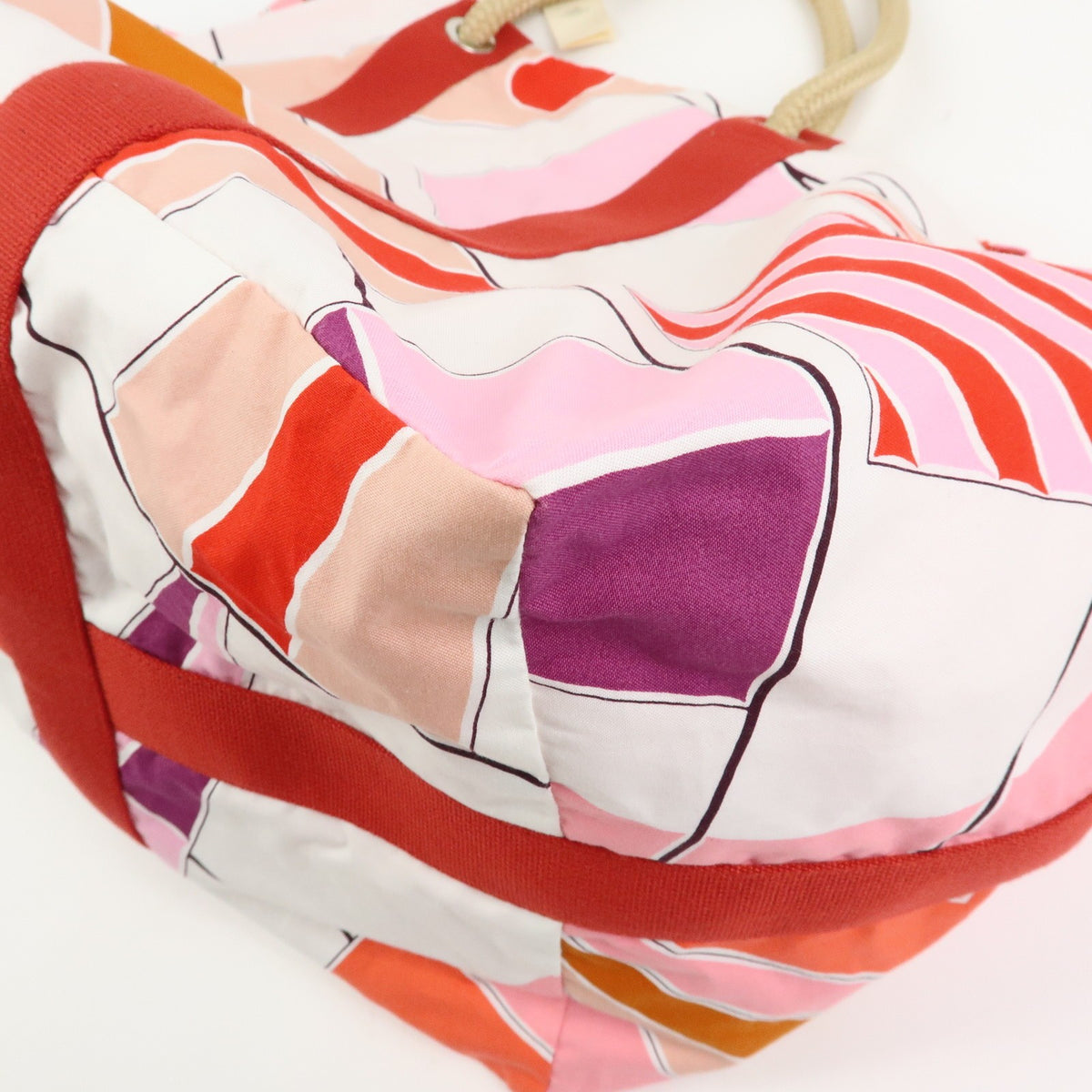 Hermes Drapeaux Au Vent Printed Canvas, Multicolour, Canvas, Handbag