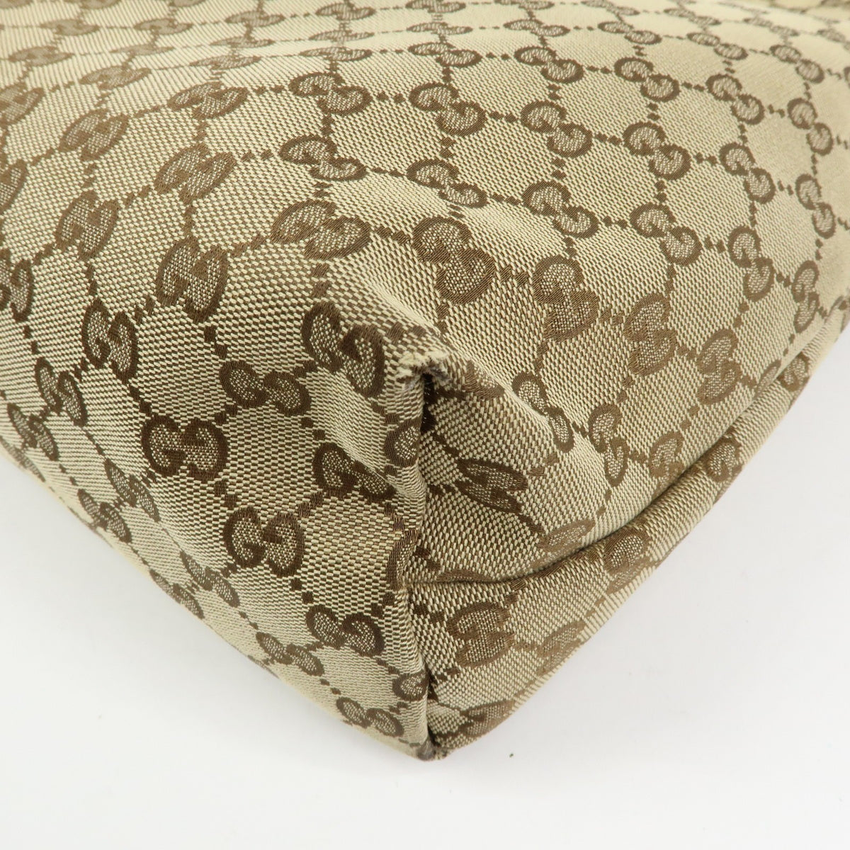 Gucci Web Strap Messenger GG Canvas, Beige, Canvas, Handbag