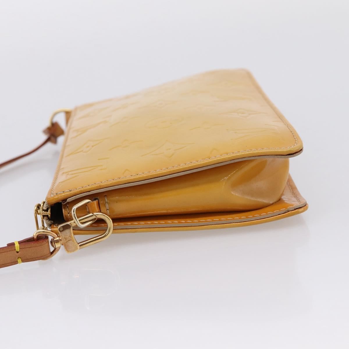 Louis Vuitton Lexington Pochette Monogram Vernis, Beige, Patent Leather, Clutch