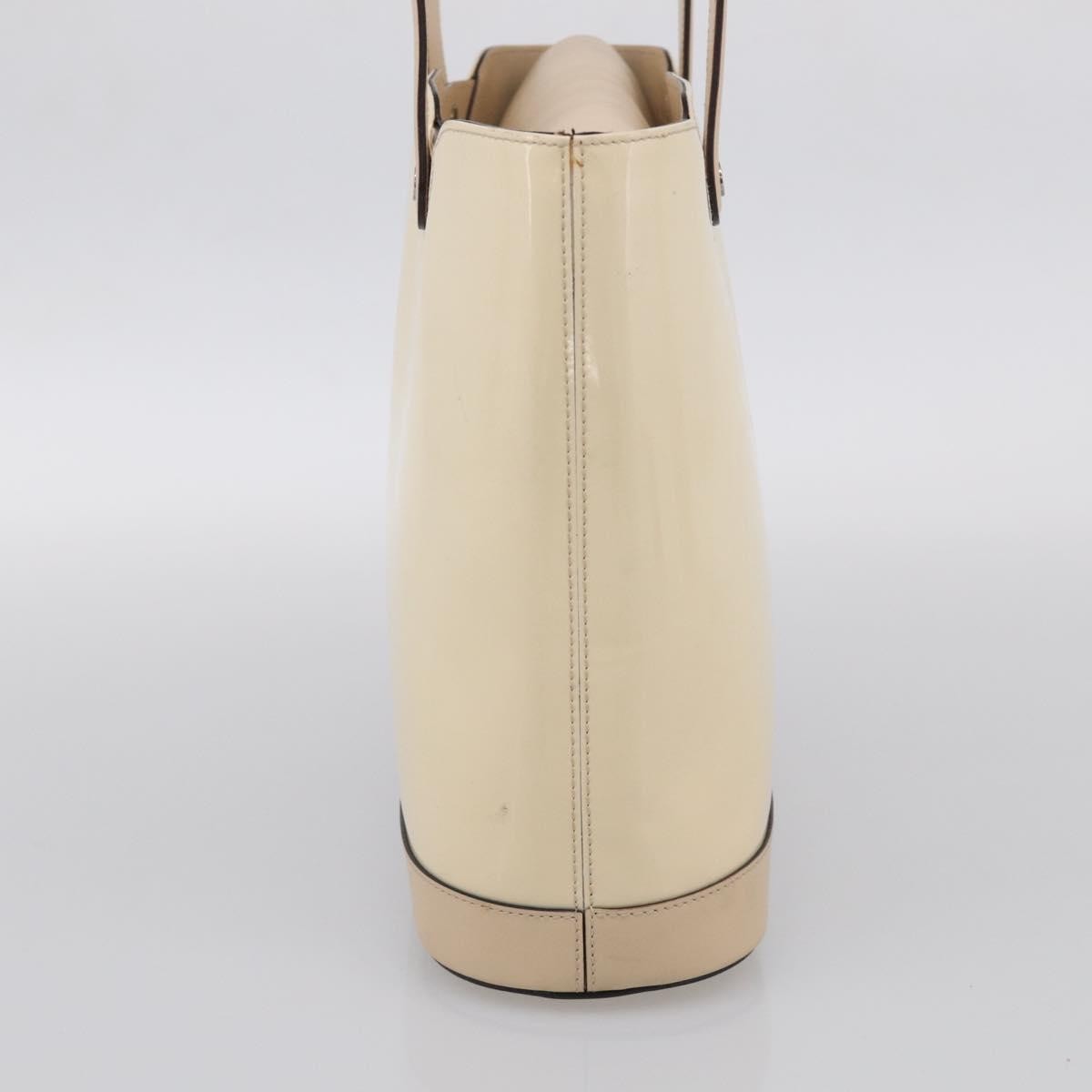 Salvatore Ferragamo Vintage Patent Leather, Beige, Patent Leather, Shoulder Bag