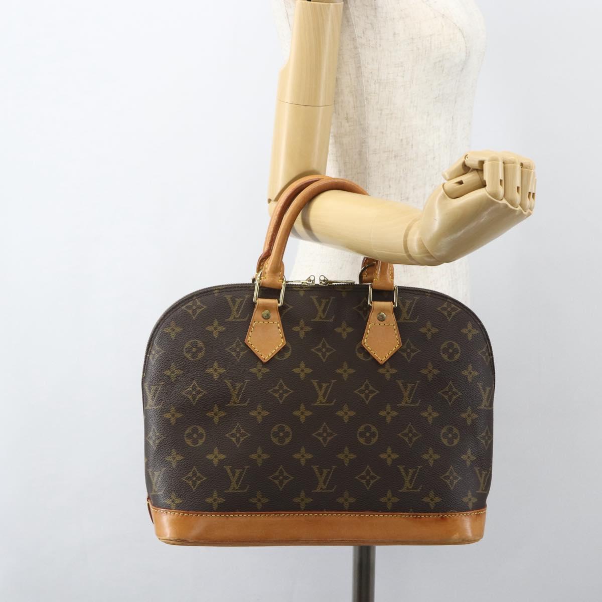 Louis Vuitton Alma Handbag Monogram Canvas, BROWN, CANVAS, Handbag
