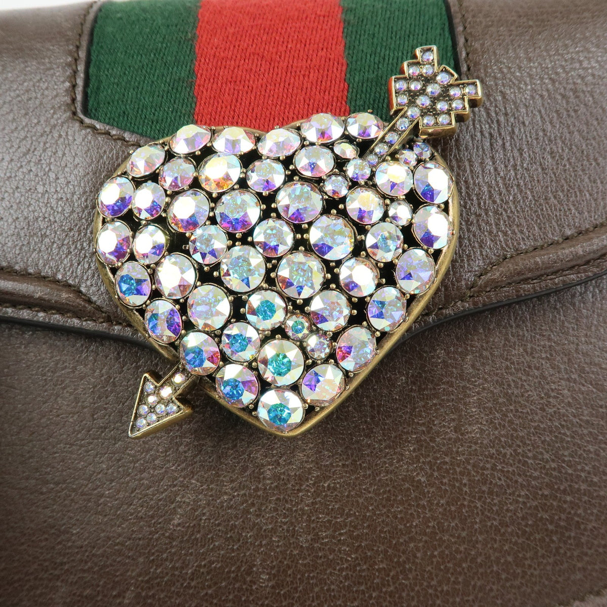 Gucci Totem Leather, Brown, Leather, Shoulder Bag