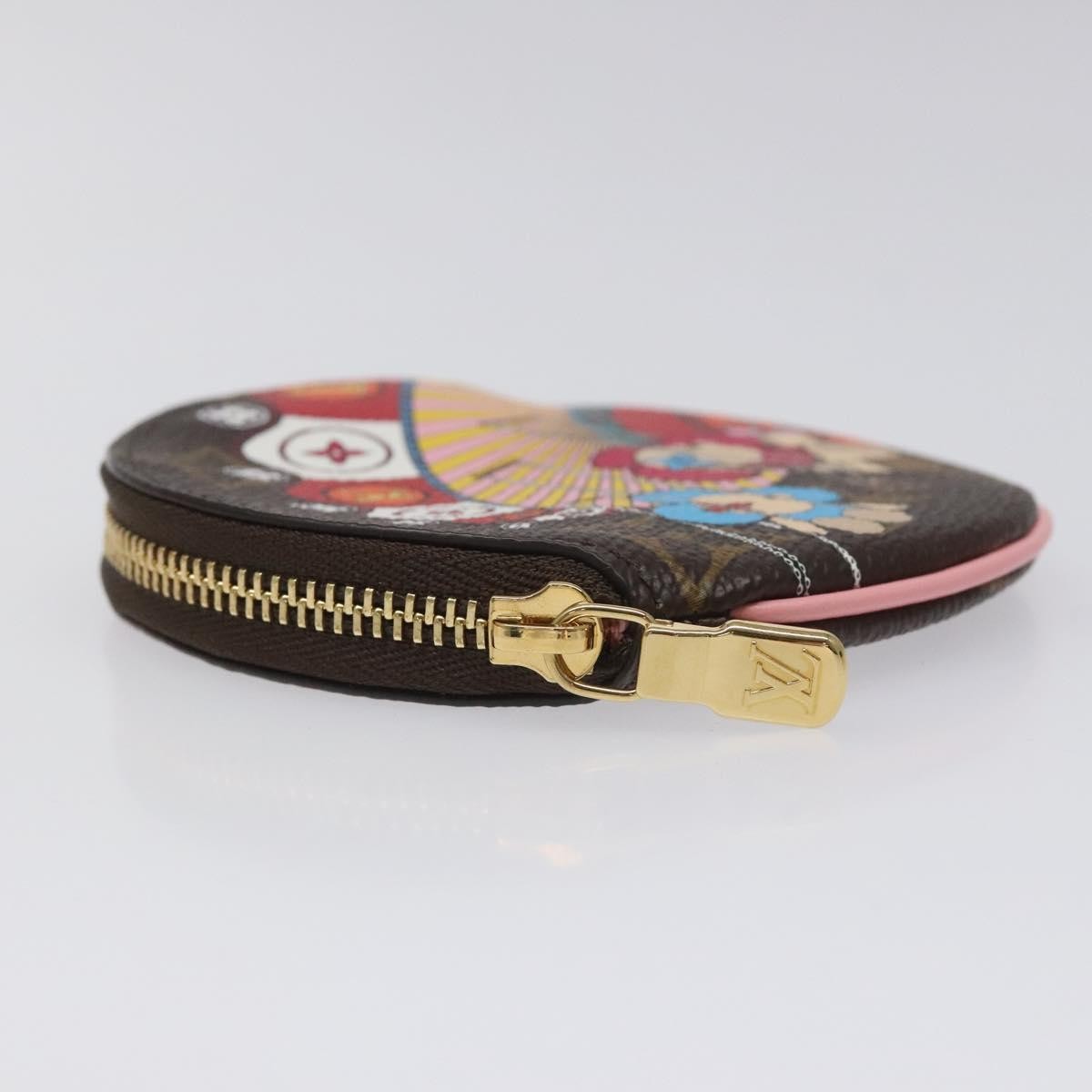 Louis Vuitton Round Coin Purse Limited Edition Vivienne Xmas Monogram Canvas, Multicolour, Canvas, Wallet