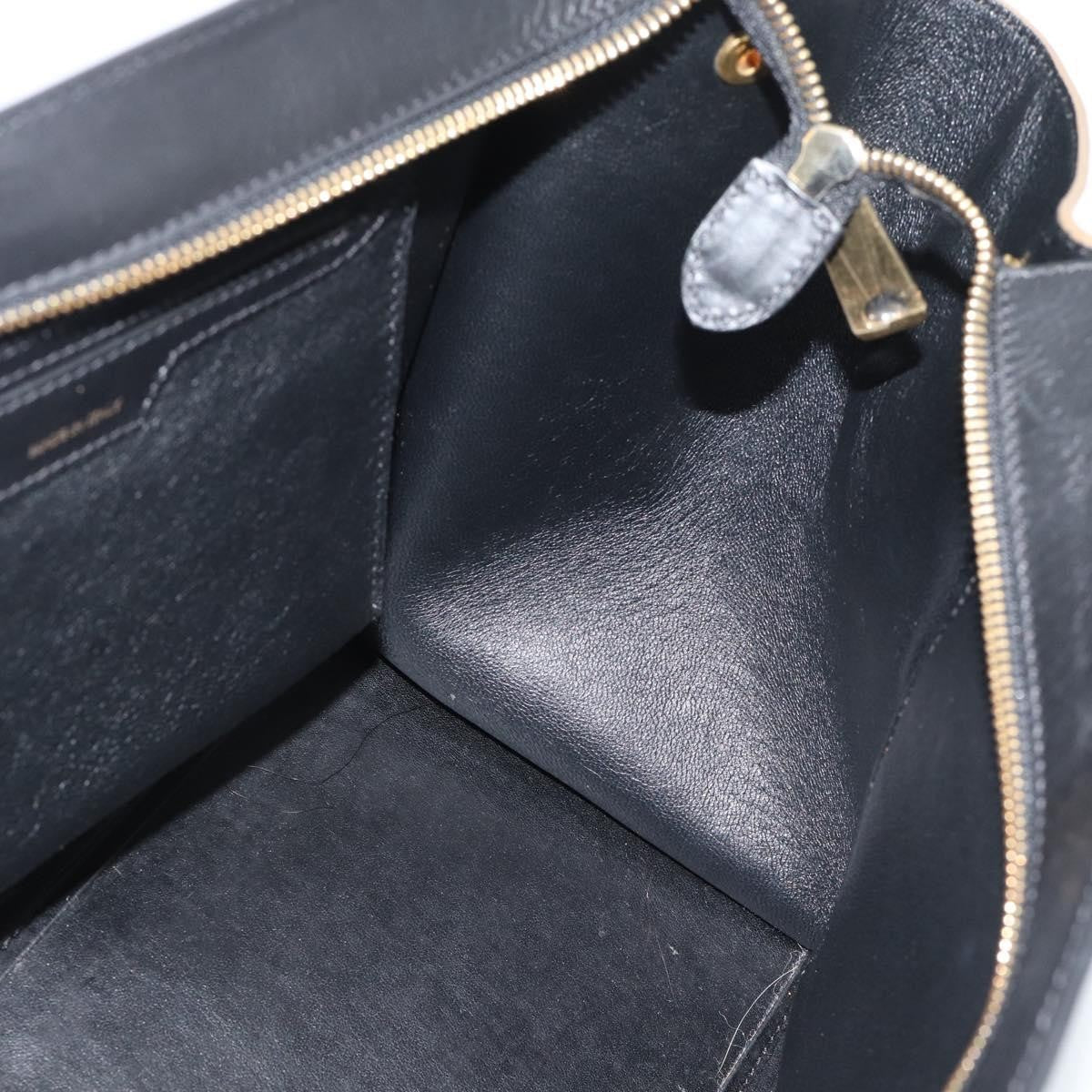 Celine Trapeze Leather with Suede, Blue, Leather, Handbag