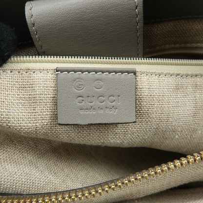 Gucci Zip Pocket Soft Microguccissima Leather, Gray, Leather, Tote Bag