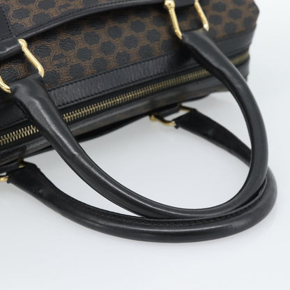 Celine Vintage Boston Macadam Coated Canvas, Black, Canvas, Handbag