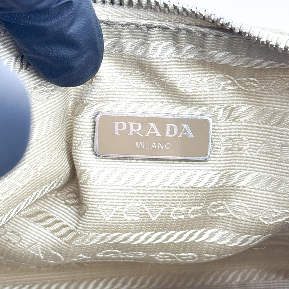 Prada Re-Edition 2005 Tessuto, Beige, Nylon, Shoulder Bag