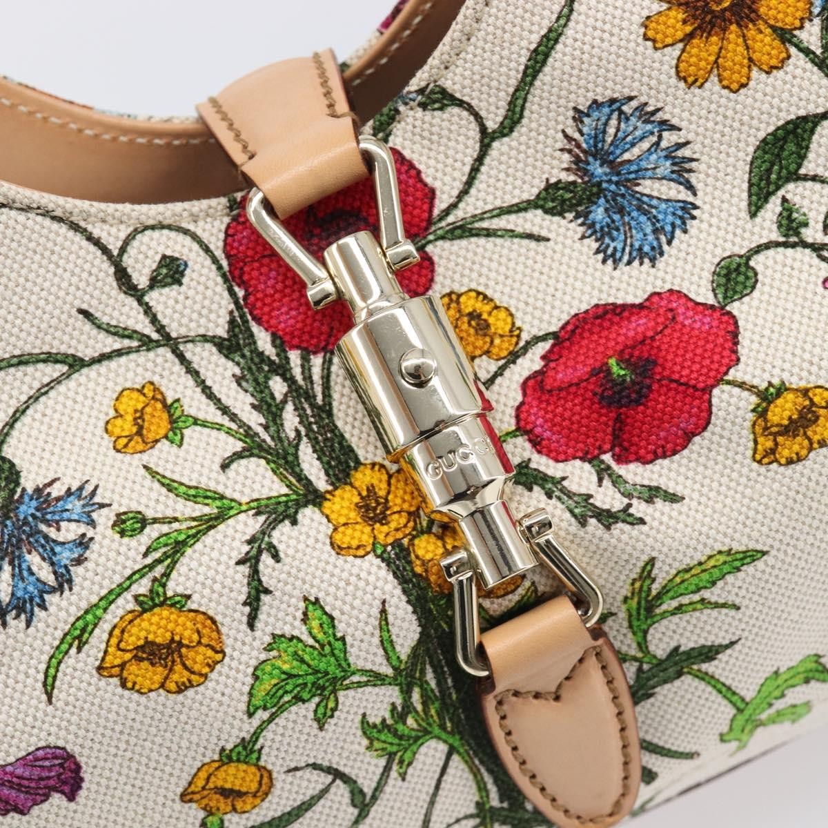 Gucci Joy Bardot Hobo Flora Canvas, Multicolour, Canvas, Handbag