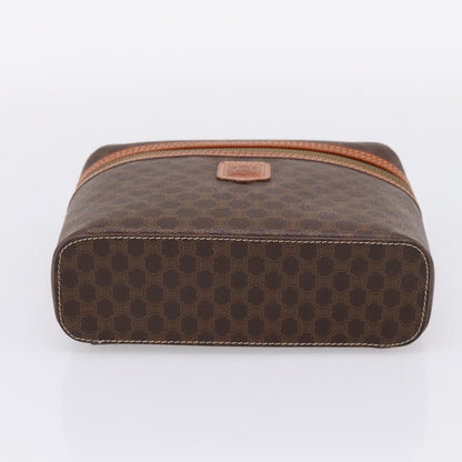 Celine Top Handle Vanity Box Triomphe Coated Canvas, Brown, Canvas, Handbag