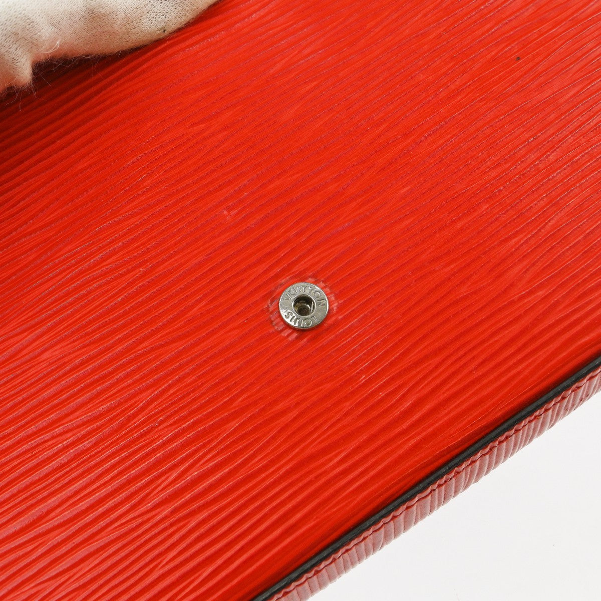 Louis Vuitton Pochette Felicie Epi, Red, Leather, Clutch