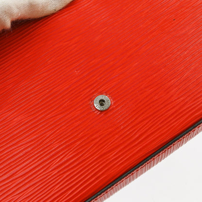 Louis Vuitton Pochette Felicie Epi, Red, Leather, Clutch