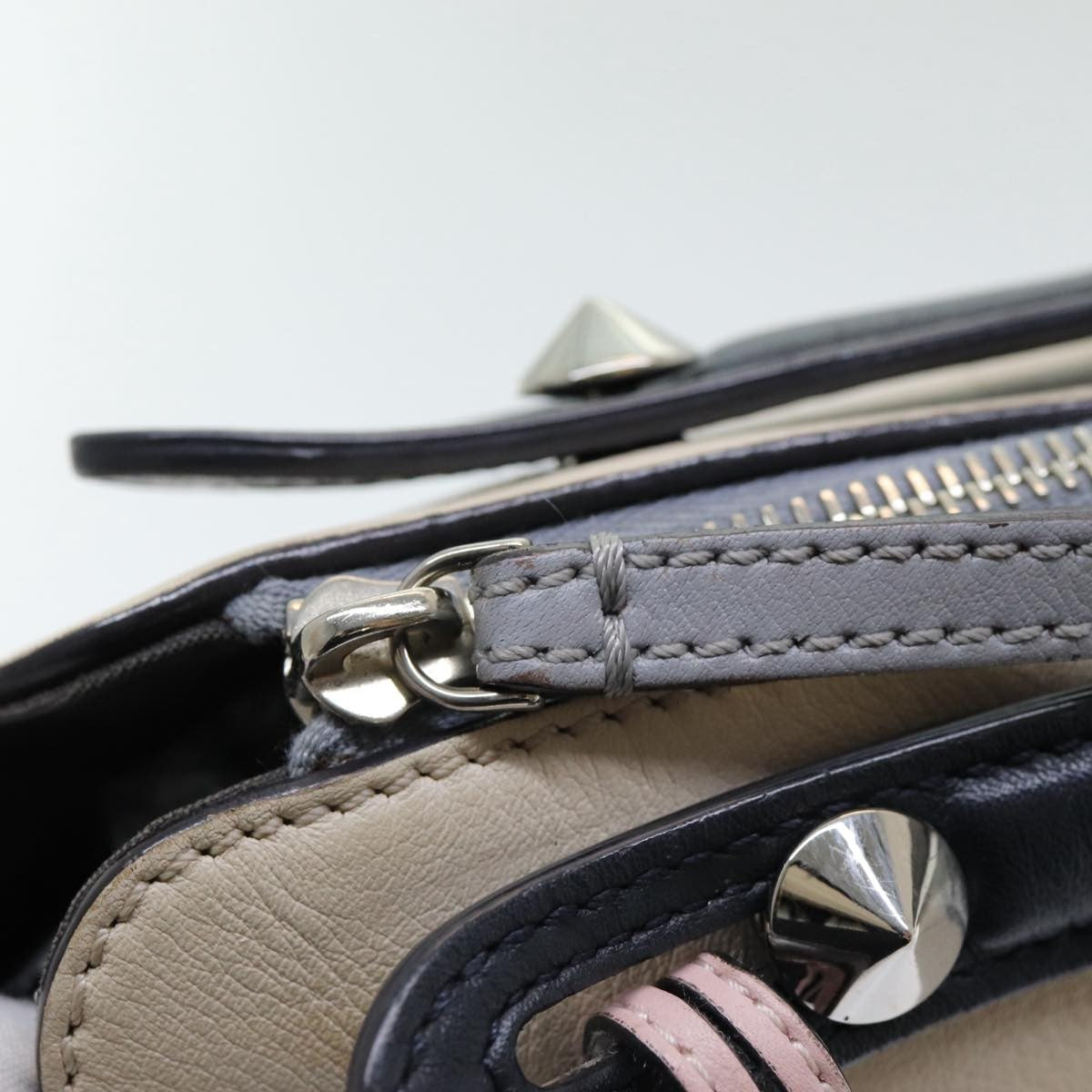 Fendi By The Way Satchel Leather, Beige, Leather, Handbag
