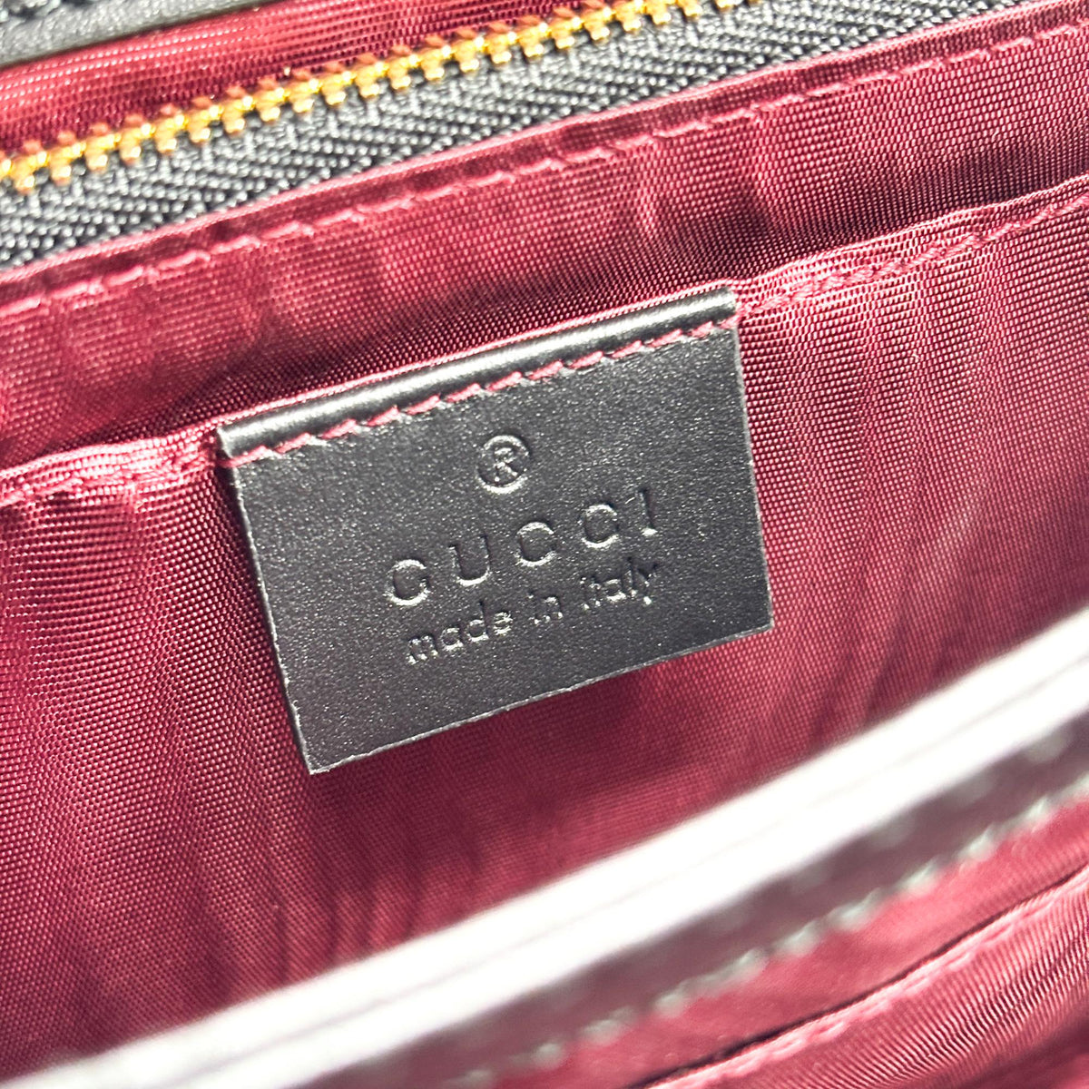 Gucci Zumi Leather, Black, Leather, Shoulder Bag