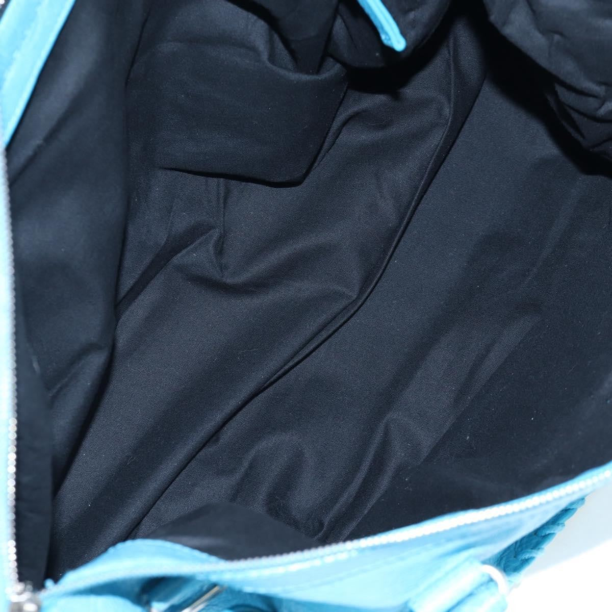 Balenciaga Squash Duffle Leather, Blue, Leather, Handbag