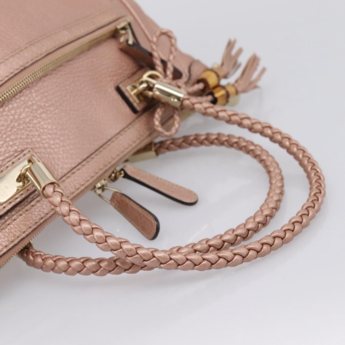 Gucci Bella Convertible Top Handle Leather, Pink, Leather, Handbag