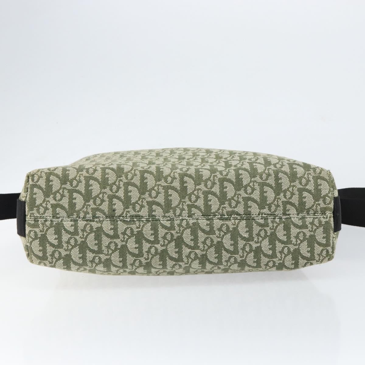 Christian Dior Vintage Trotter Canvas, Green, Canvas, Shoulder Bag