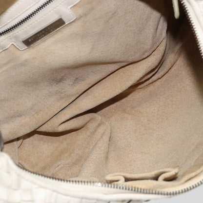 Bottega Veneta Zip Hobo Intrecciato, White, Leather, Handbag