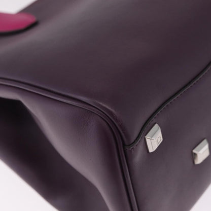 Salvatore Ferragamo Studio Satchel Leather, Purple, Leather, Handbag