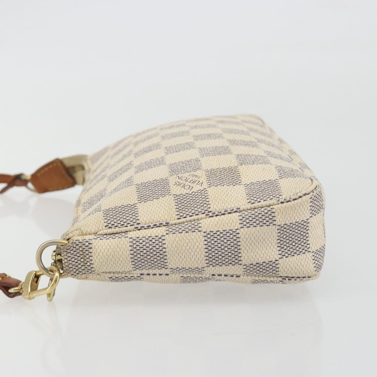 Louis Vuitton Pochette Accessoires Damier, Beige, Canvas, Clutch