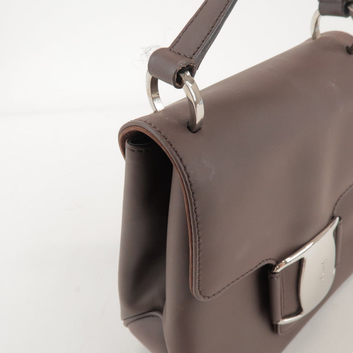 Salvatore Ferragamo Vara Leather, Brown, Leather, Tote Bag
