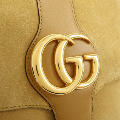 Gucci Arli Suede with Leather, Beige, Suede, Shoulder Bag