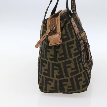 Fendi Vintage FF Zip Zucca Canvas, Brown, Canvas, Tote Bag