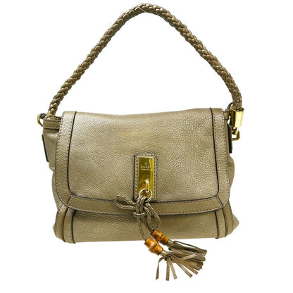 Gucci Bella Flap Leather, Gold, Leather, Shoulder Bag