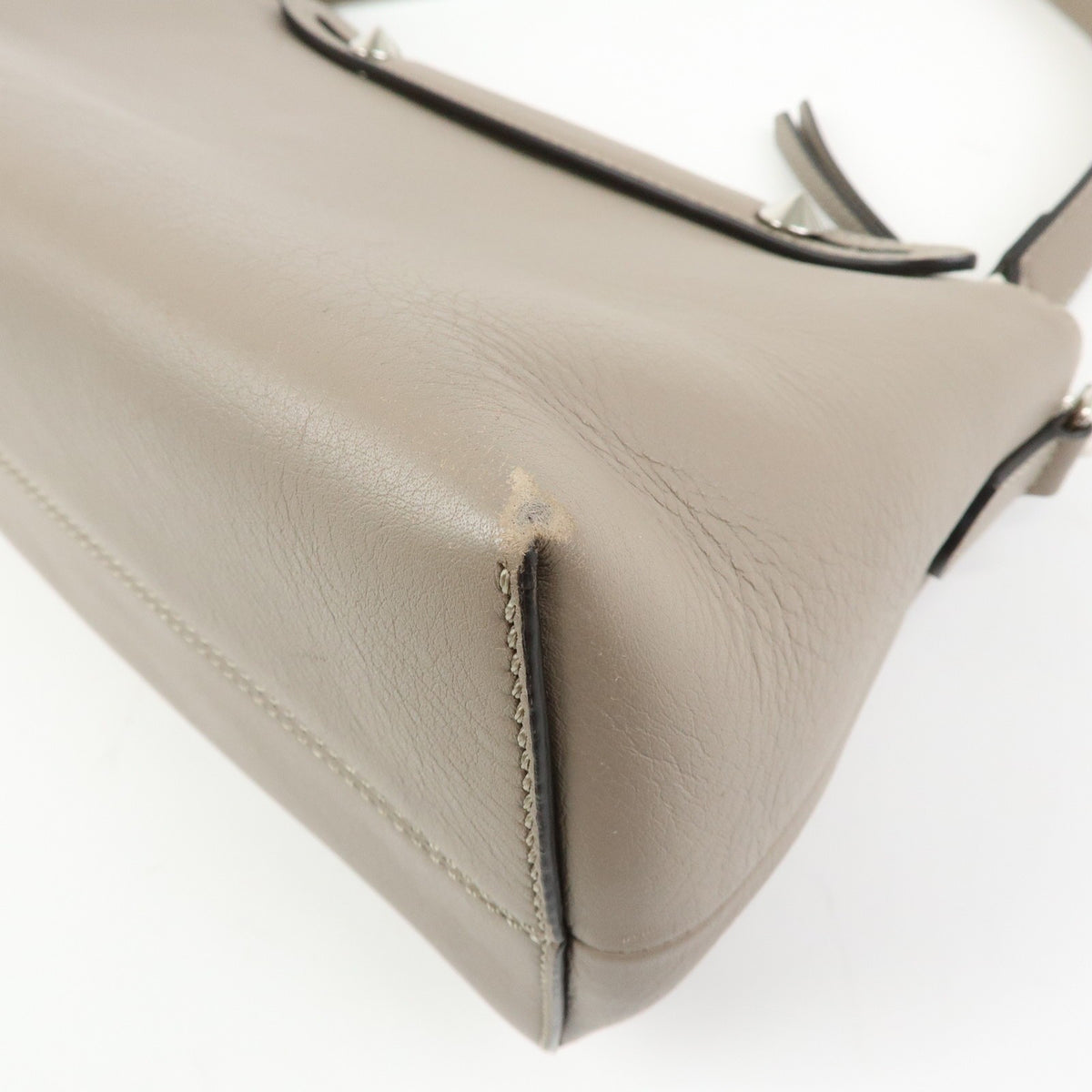 Fendi By The Way Satchel Leather, Beige, Leather, Handbag