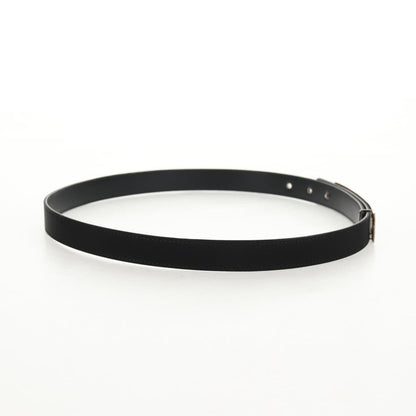 Chanel Logo Belt Leather with Metal and Crystals, Black, Leather, Belt