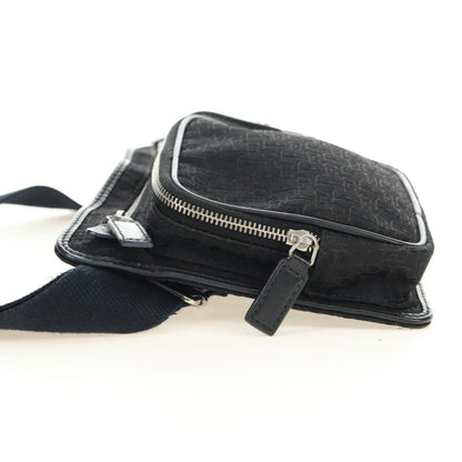 Christian Dior Vintage Street Chic Belt Diorissimo Canvas, Black, Canvas, Handbag