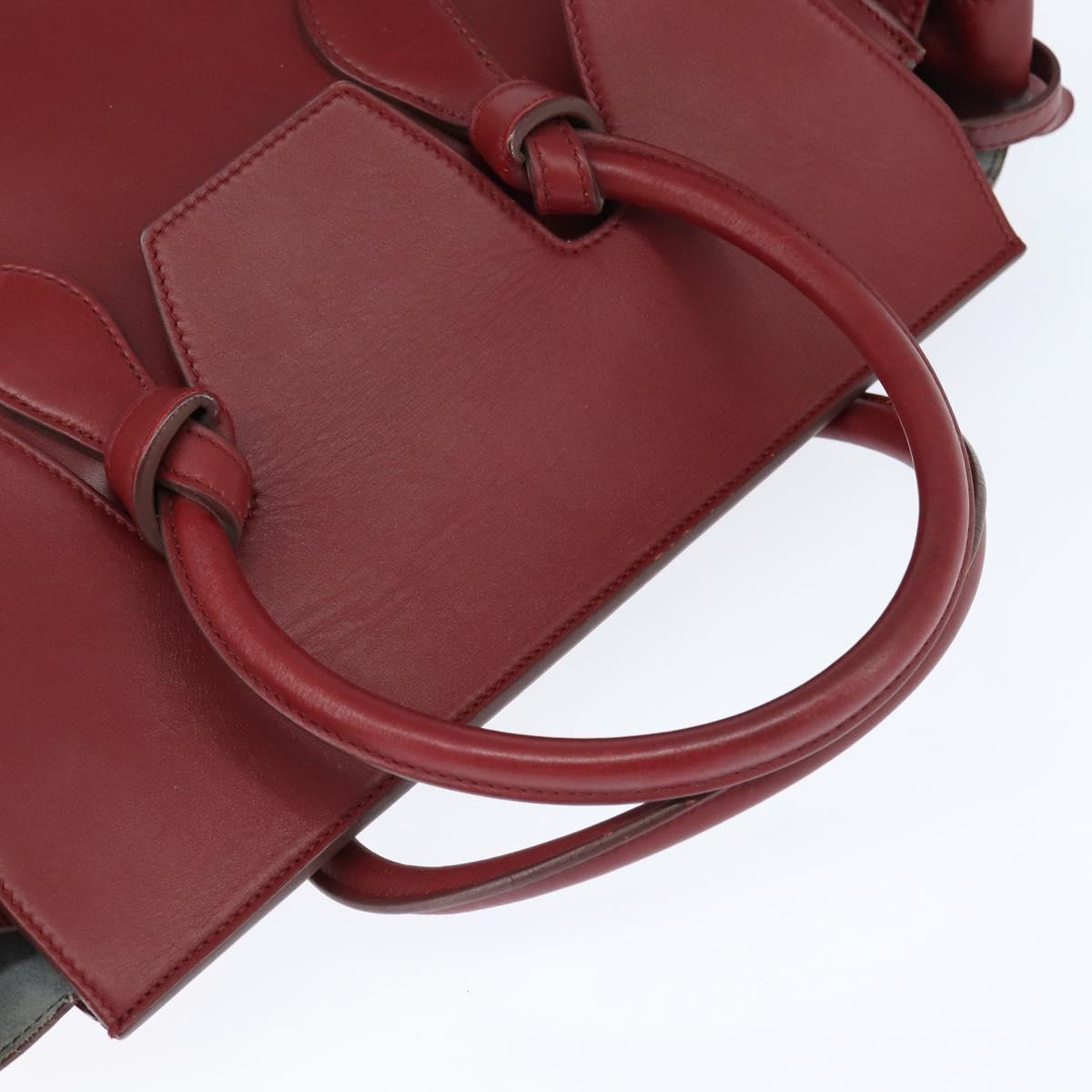 Celine Tie Tote leather, RED, LEATHER, Tote bag