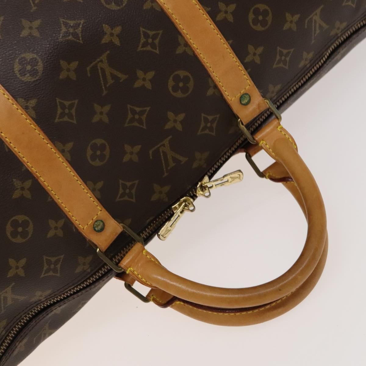 Louis Vuitton Keepall Bag Monogram Canvas, BROWN, CANVAS, Travel bag