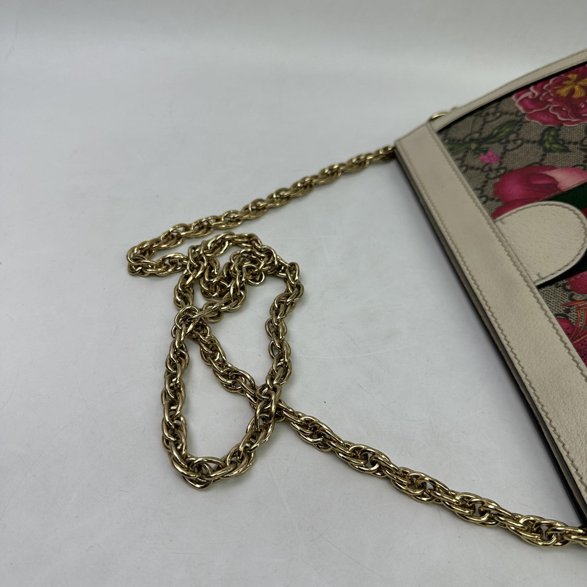 Gucci Ophidia Chain Flora GG Coated Canvas, Multicolour, Canvas, Shoulder Bag