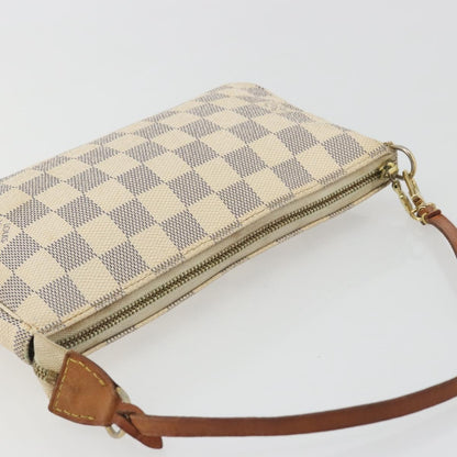 Louis Vuitton Pochette Accessoires Damier, Beige, Canvas, Clutch