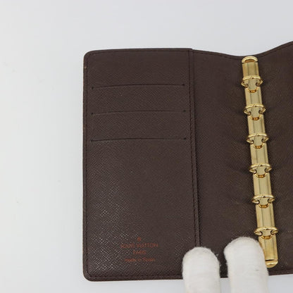 Louis Vuitton Ring Agenda Cover Damier, Brown, Canvas, Briefcase