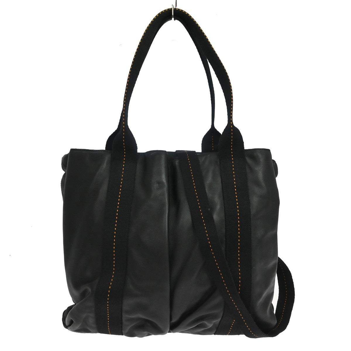 Hermes Caravan Tote Leather, Black, Leather, Tote Bag