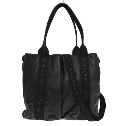 Hermes Caravan Tote Leather, Black, Leather, Tote Bag